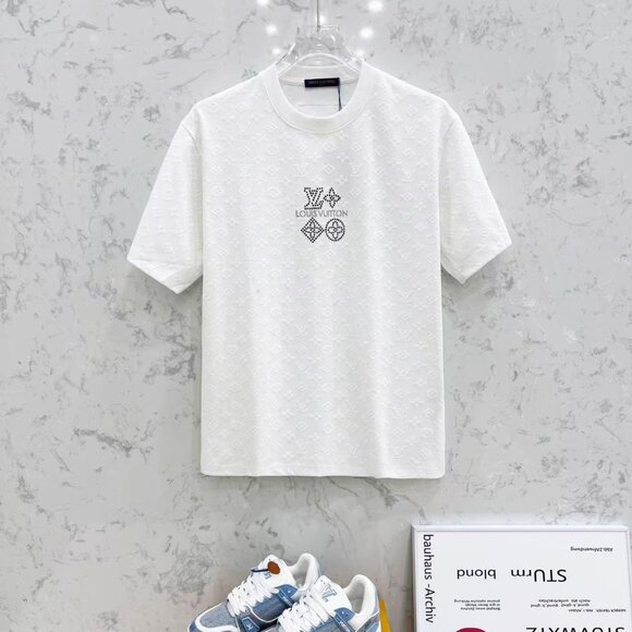 ‌Louis Vuitton SS25 New Classic Logo Embroidery and Appliqué Printed Short-Sleev